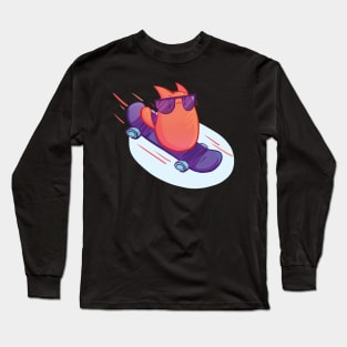 Skater Cat Long Sleeve T-Shirt